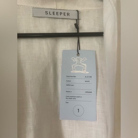 Brand New Daily Sleeper White Linen Belted Robe/Dress - Picture 6 of 8